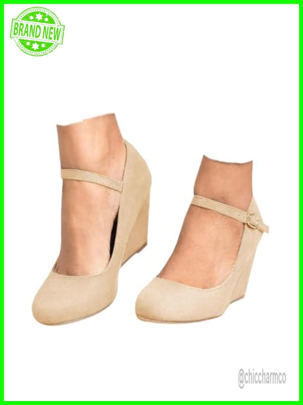 Wedge Pumps for Women Mary Jane Shoes Adjustable Ankle Strap Dressy Heels